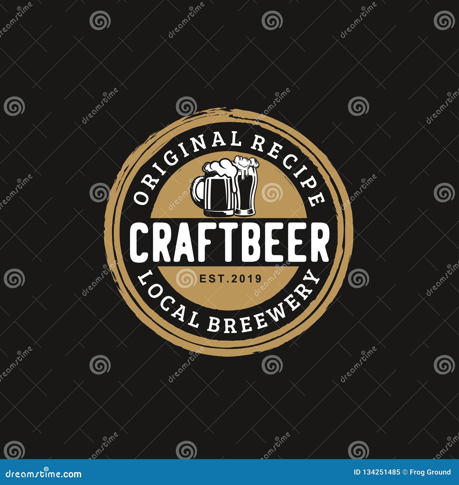Vintage Country Emblem Typography for Beer / Restaurant Logo Design
