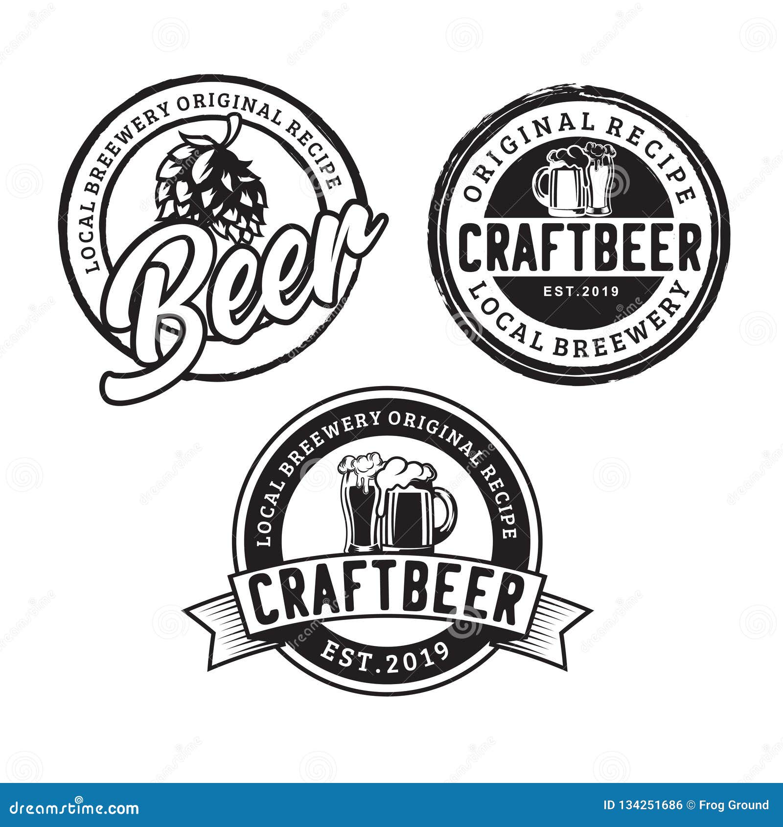 Vintage Country Emblem Typography for Beer / Restaurant Logo Design