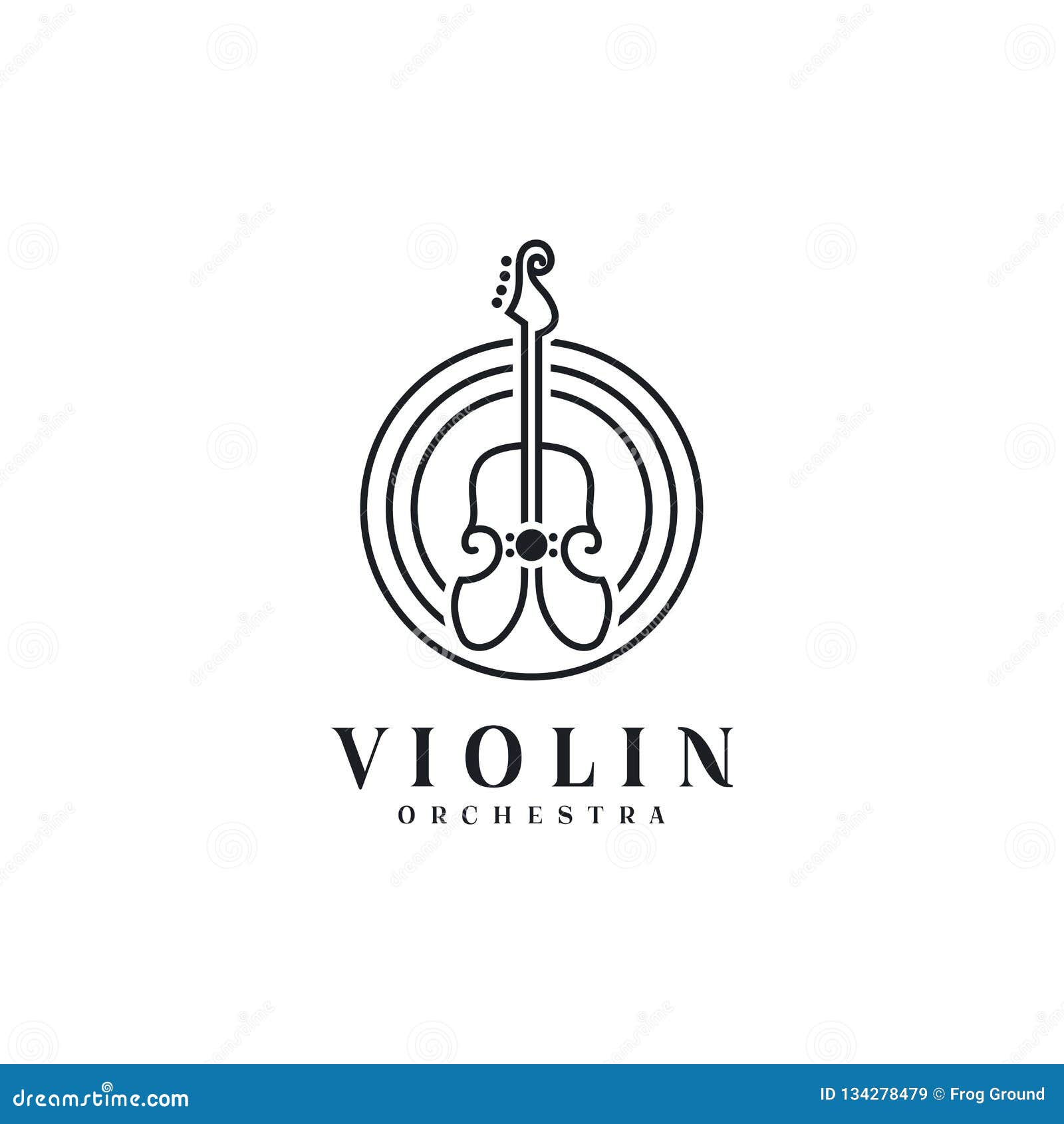 Line Art Violin / Cello Logo Design Inspiration Vector