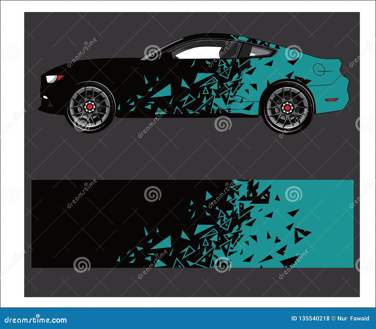Car and Vehicle Abstract Racing Graphic Kit Background for Wrap and