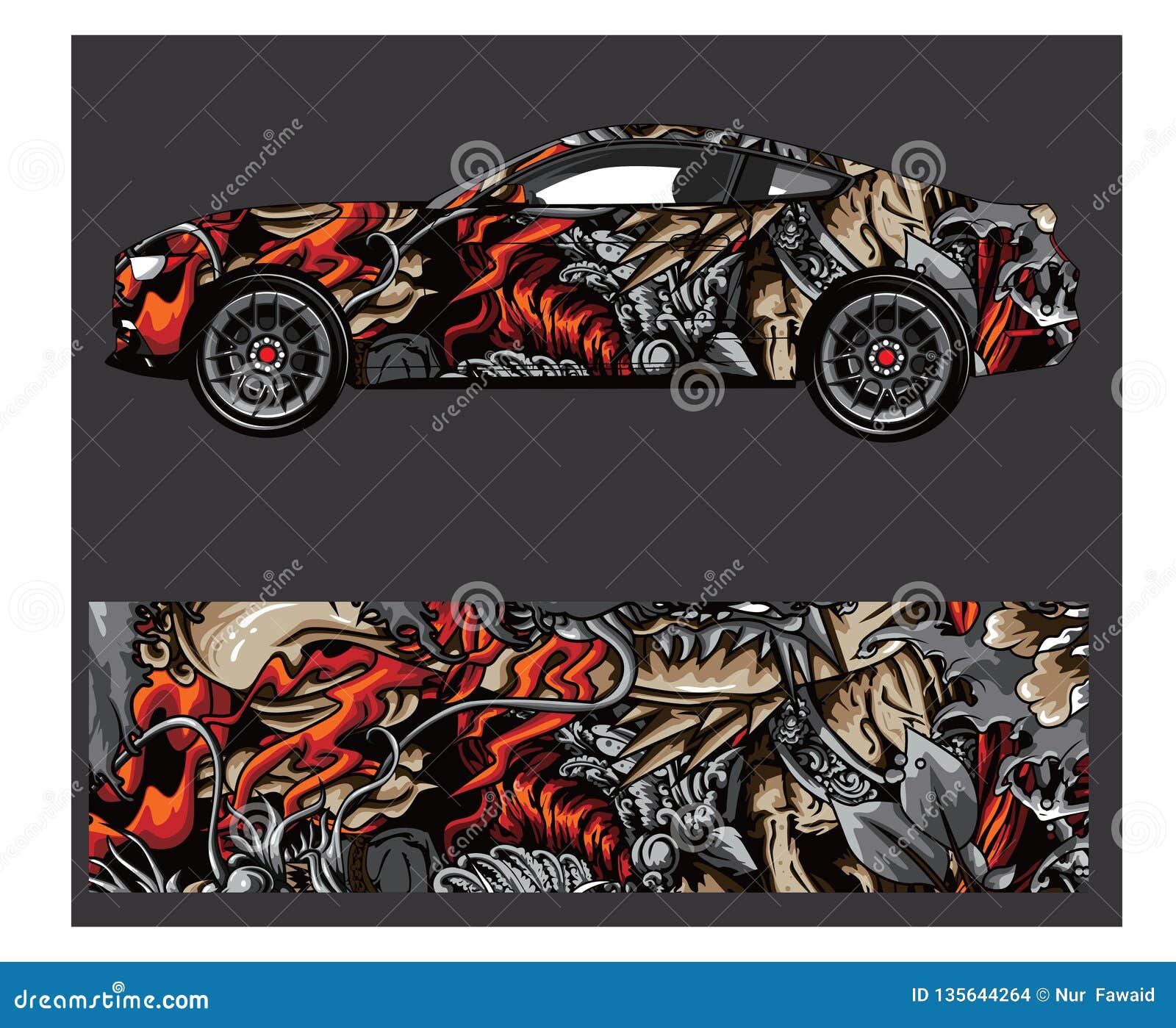 car and vehicle abstract racing graphic kit background for wrap and vinyl sticker