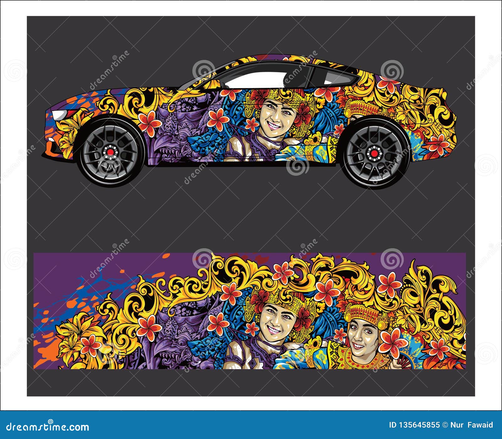 truck,car and vehicle abstract racing graphic kit background for wrap and vinyl sticker