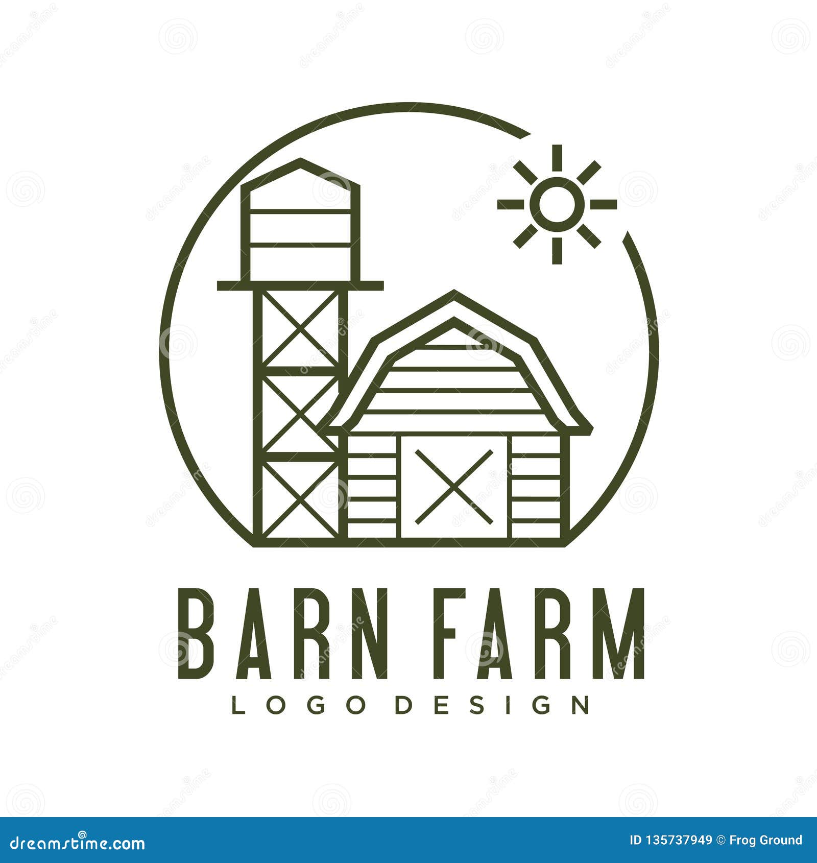 Farmhouse Logo Design Insignia Stock Vector - Illustration of building,  badge: 232406510