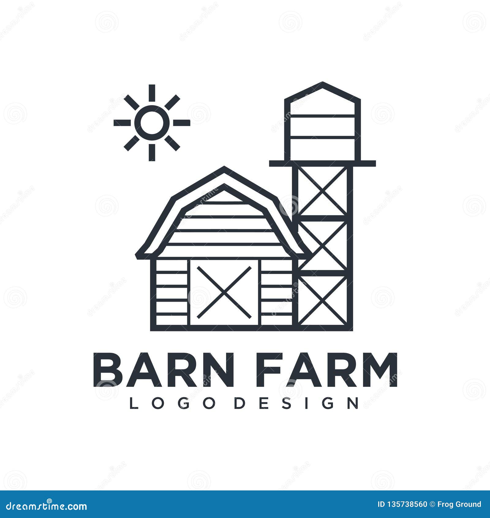 beautiful farmhouse merged with tree | Logo Template by LogoDesign.net