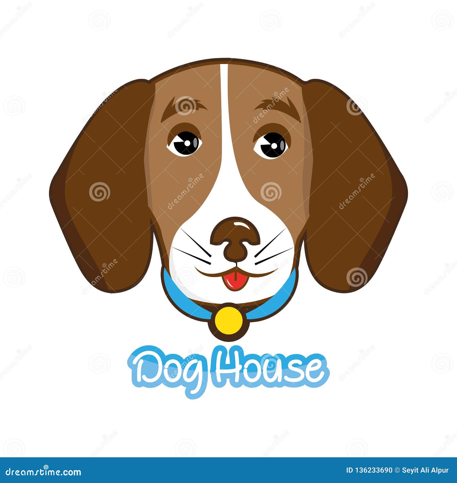 Mutt Dog Primitive Cartoon Illustration 73263129