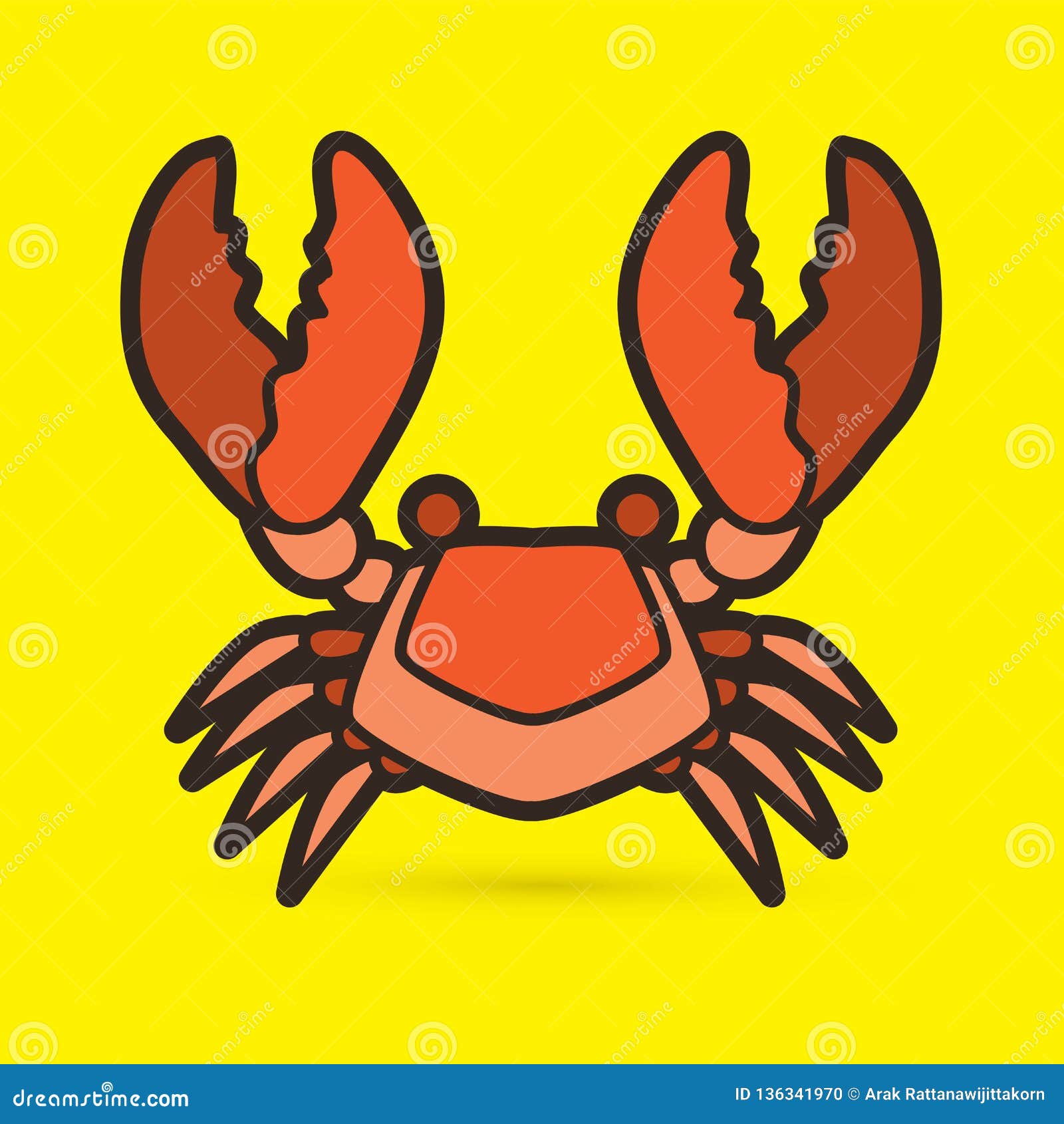 Big Crab graphic vector. stock vector. Illustration of crayfish 136341970