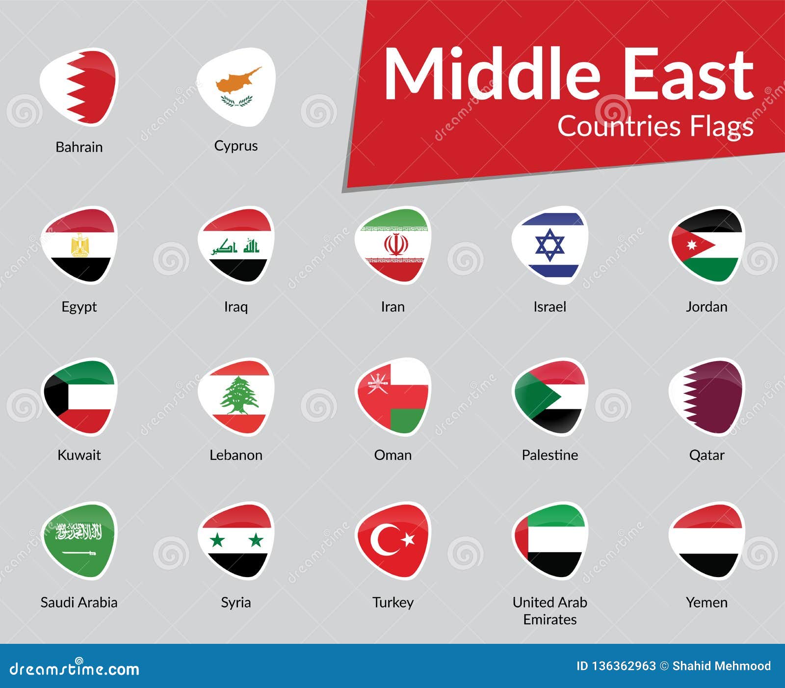 middle east flags middle east flags