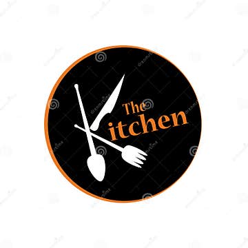 Food logo design - Print stock illustration. Illustration of print