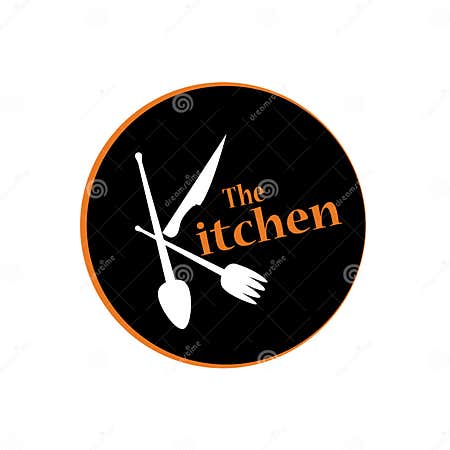 Food logo design - Print stock illustration. Illustration of print