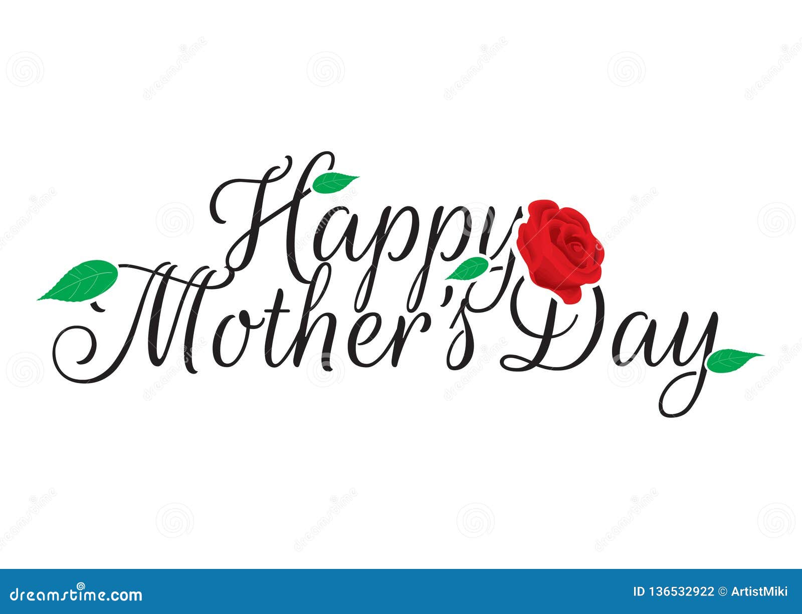 Download Happy Mother`s Day, Rose Illustration, Wording Design ...