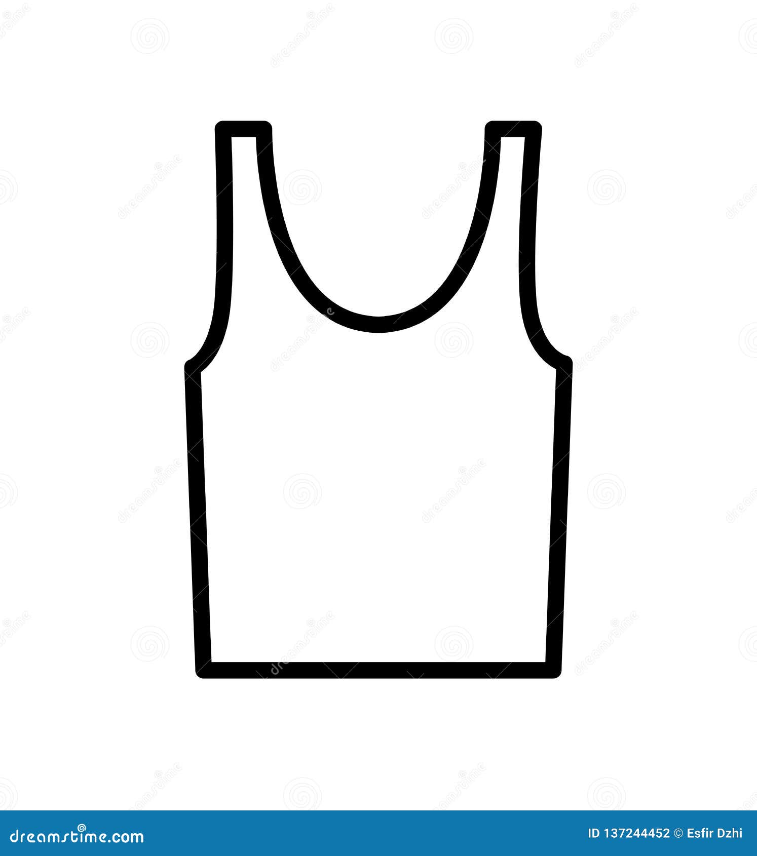 Undershirt Icon Line Vector Isolated on White Background Stock Vector ...