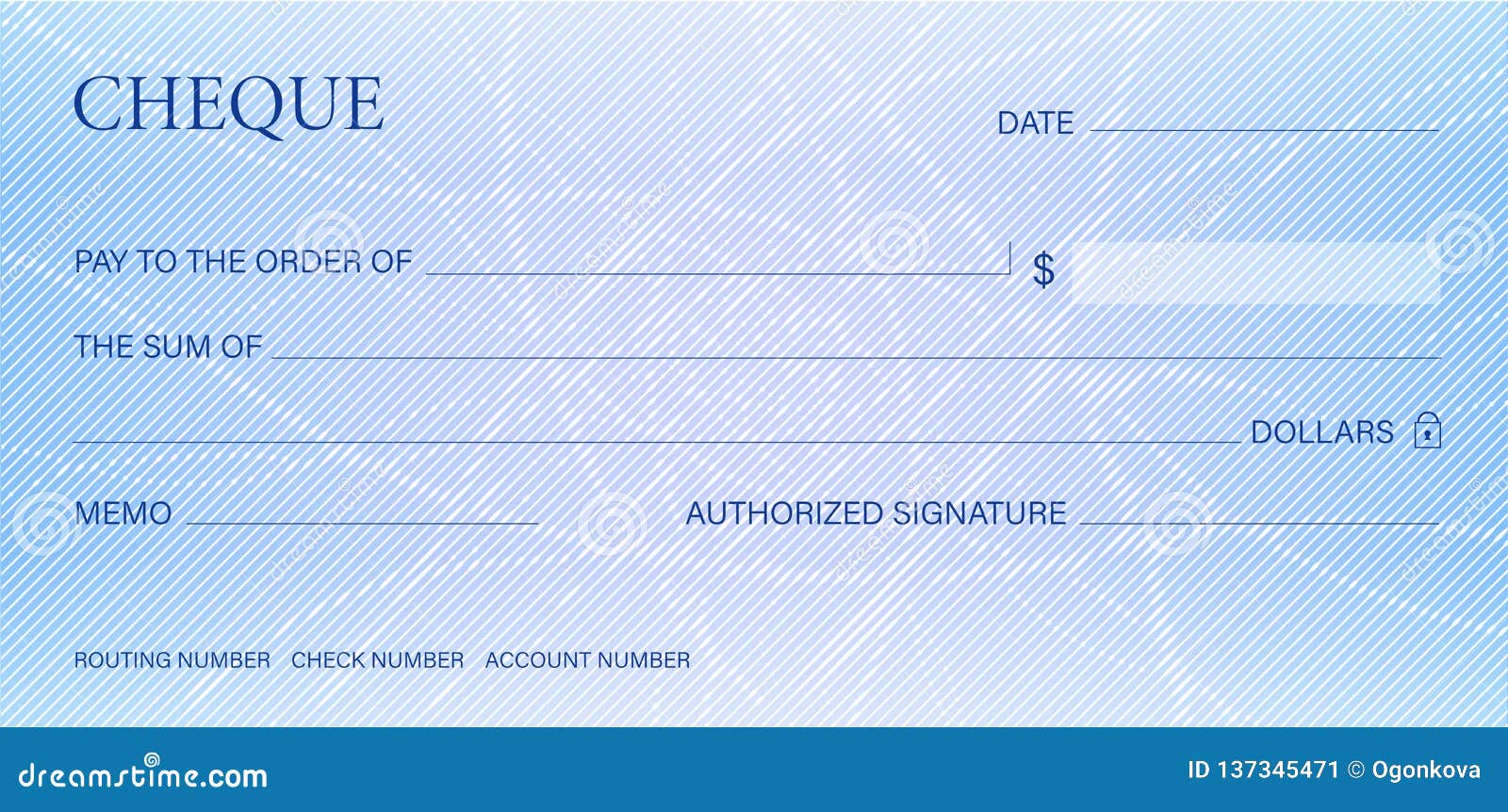 Check, Cheque Chequebook Template. Guilloche Pattern with Abstract Line ...