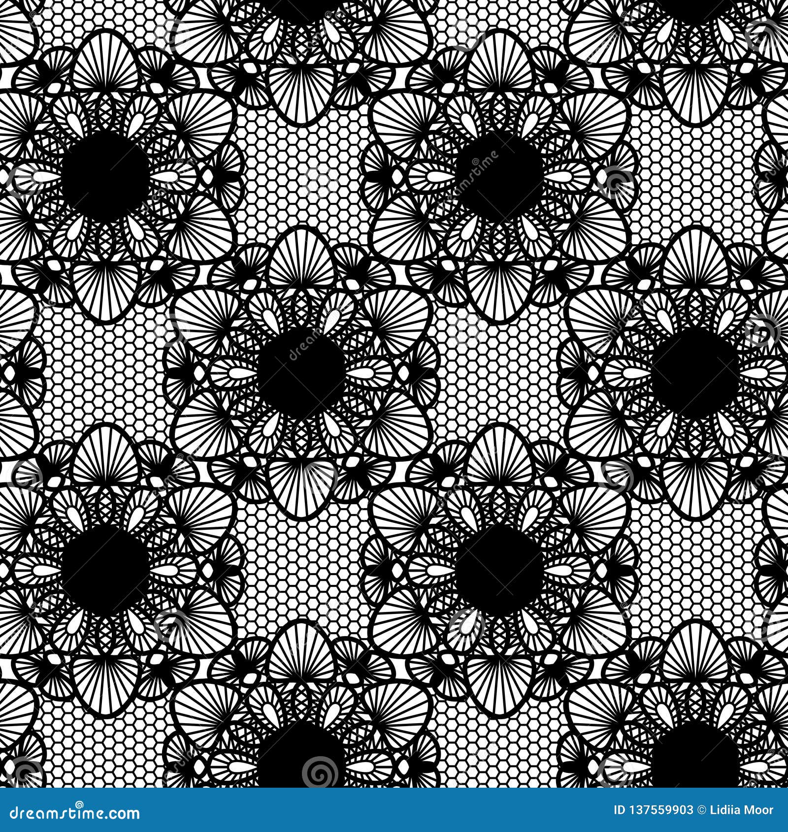 Seamless Pattern with Lace, Vector Stock Vector - Illustration of ...