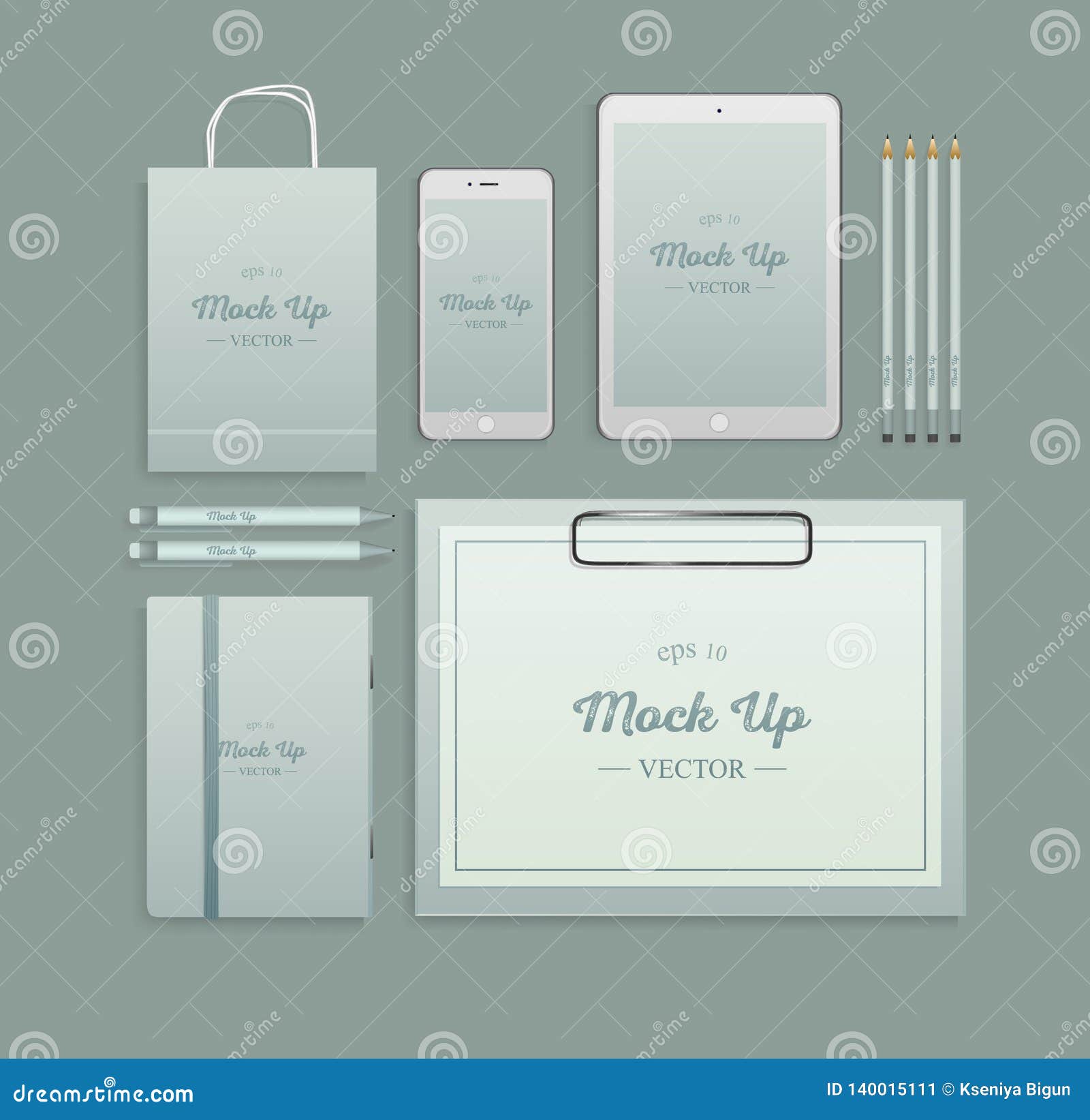 Download Realistic Branding Mockup Set Corporate Identity Mockup Stock Vector Illustration Of Concept Mock 140015111 PSD Mockup Templates