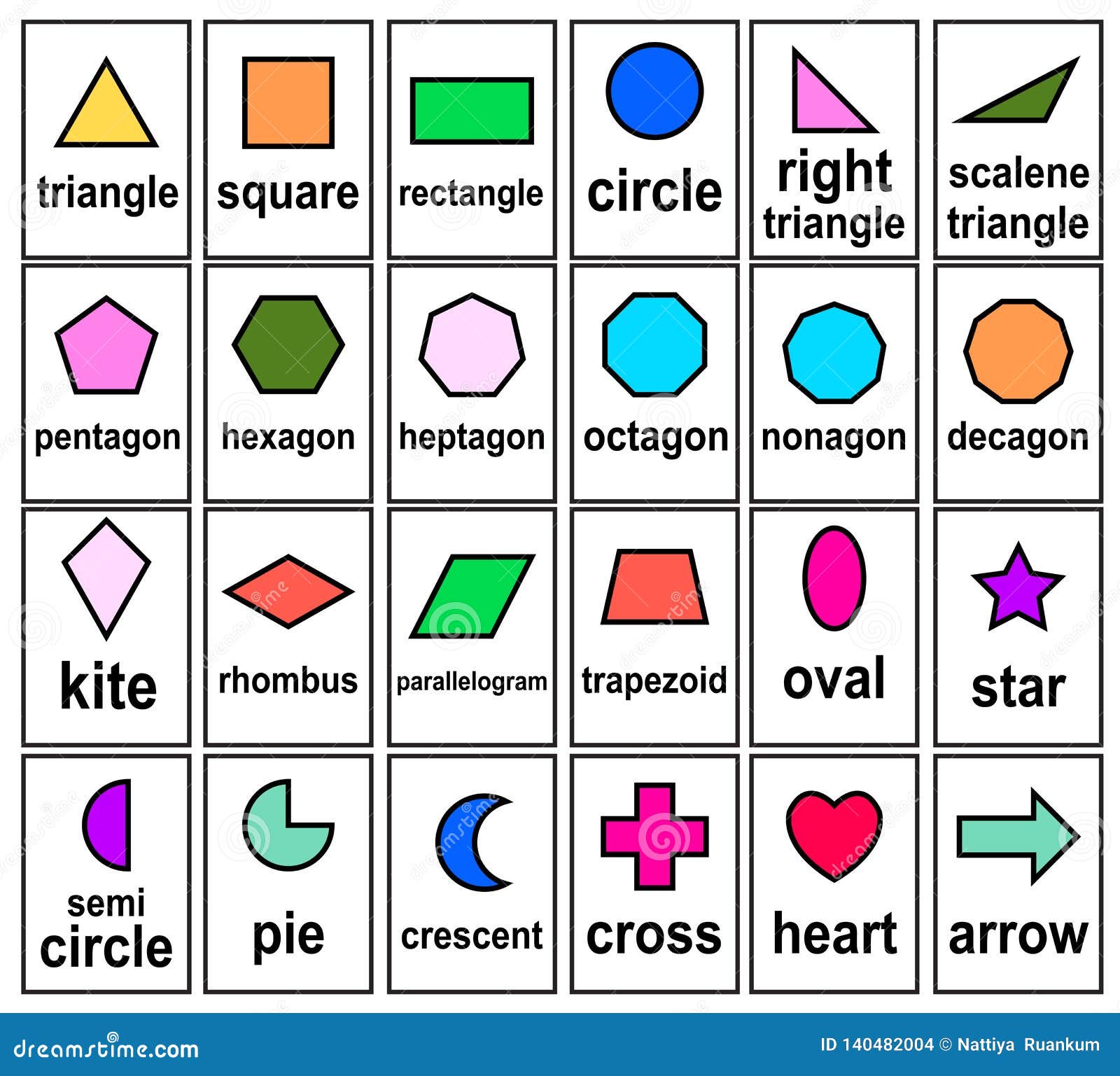 Flashcards - Colors and Geometric Shapes