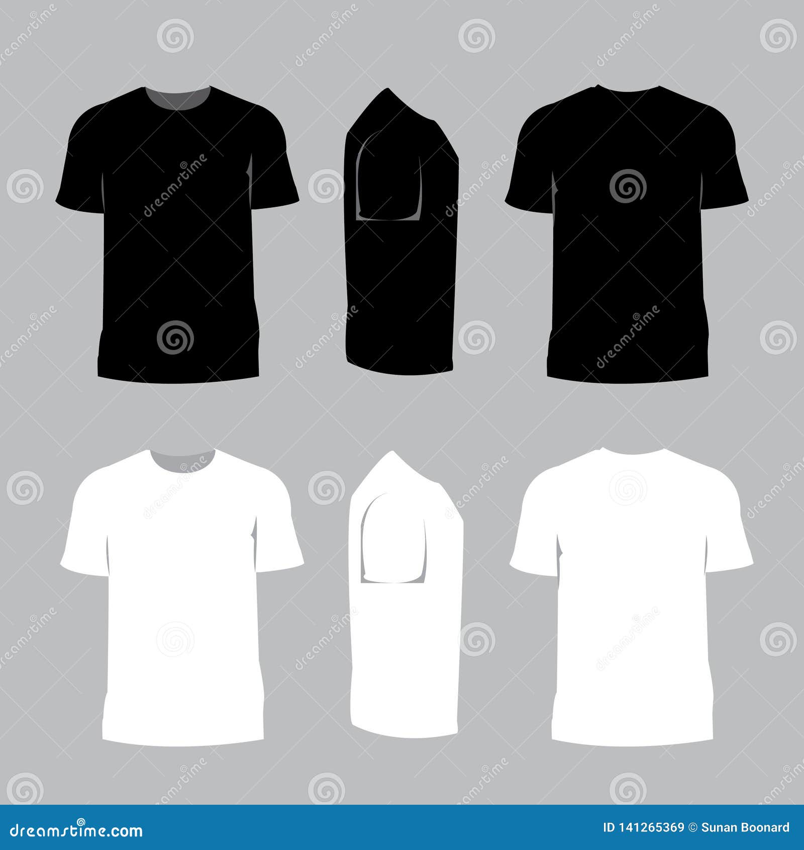 T Shirt Design Black and White Color Vector. Stock Illustration