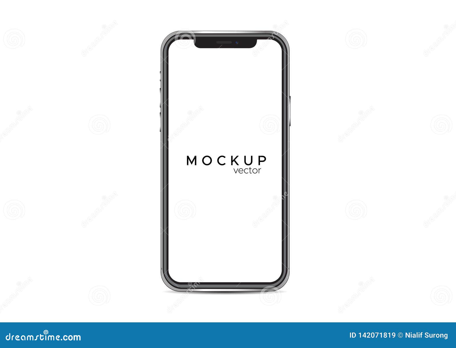 Download Iphone X Mockup Isolated On White Background Stock ...