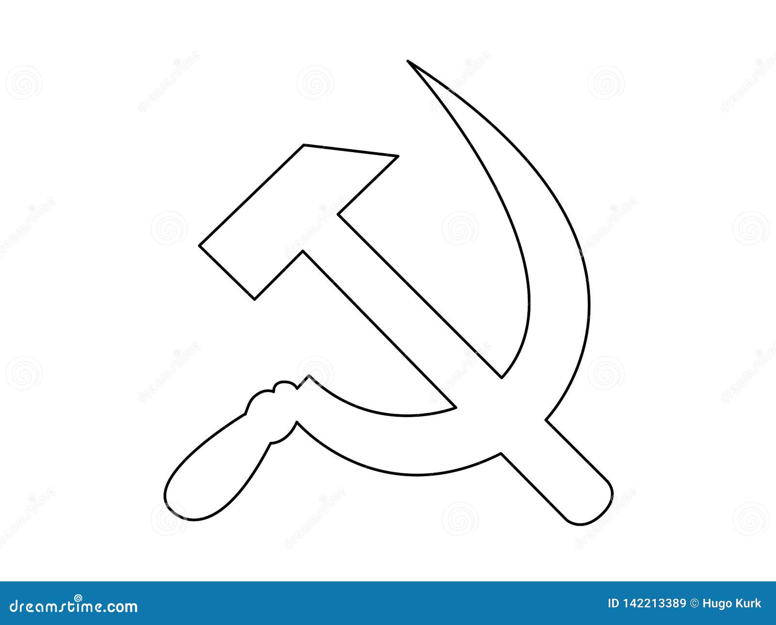 Hammer and Sickle symbol stock vector. Illustration of party 142213389