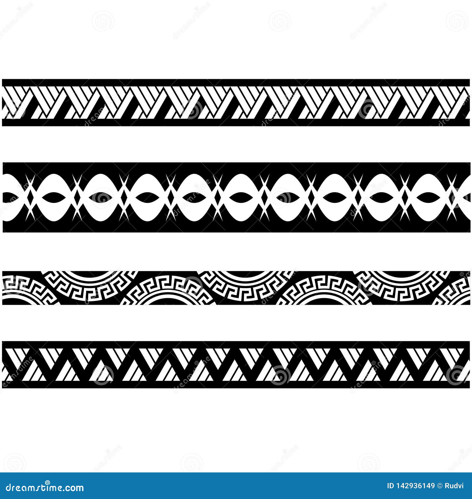 Polynesian Tribal Tattoo Designs Polynesian Armband Or Forearm Make A Stencil Tattoo Design Tribe Border Stock Vector Illustration Of Filipino Tribal