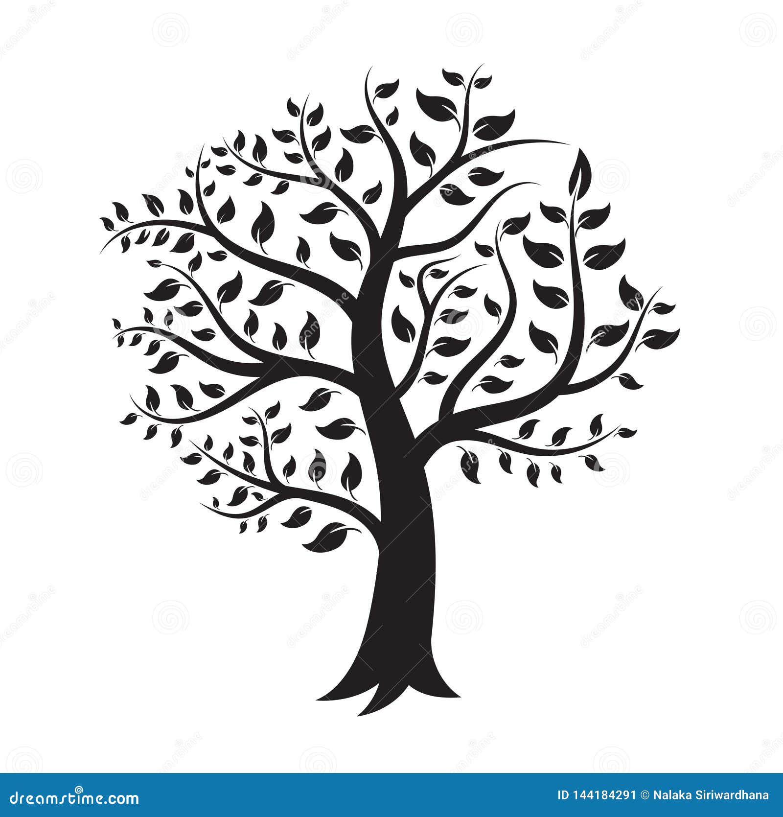  Black  Tree  Logo  Silhouette Stock Vector Illustration of 