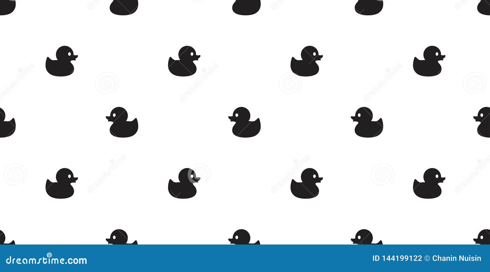 Duck Rubber Seamless Pattern Vector Ducky Cartoon Scarf Isolated ...