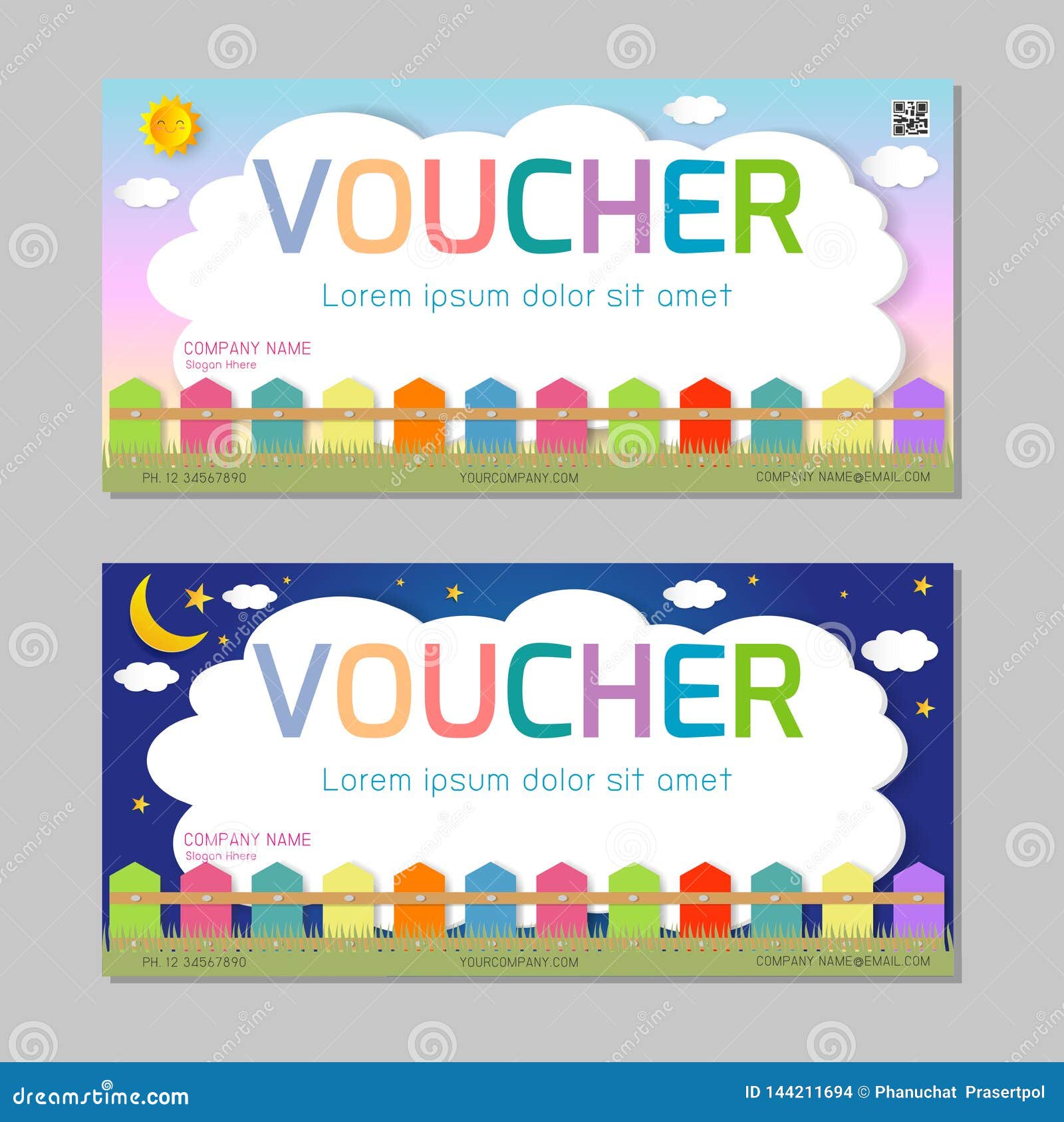 Gift Voucher Template with Colorful Pattern,cute Gift Voucher Pertaining To Kids Gift Certificate Template