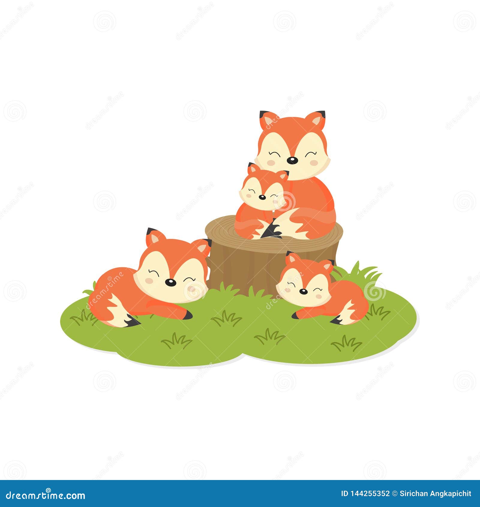 Happy Family Card. Cute Foxes Family Stock Vector - Illustration of smile, kawaii: 144255352 Happy Family Card. Cute Foxes Family Stock Vector - Illustration of smile, kawaii: 144255352