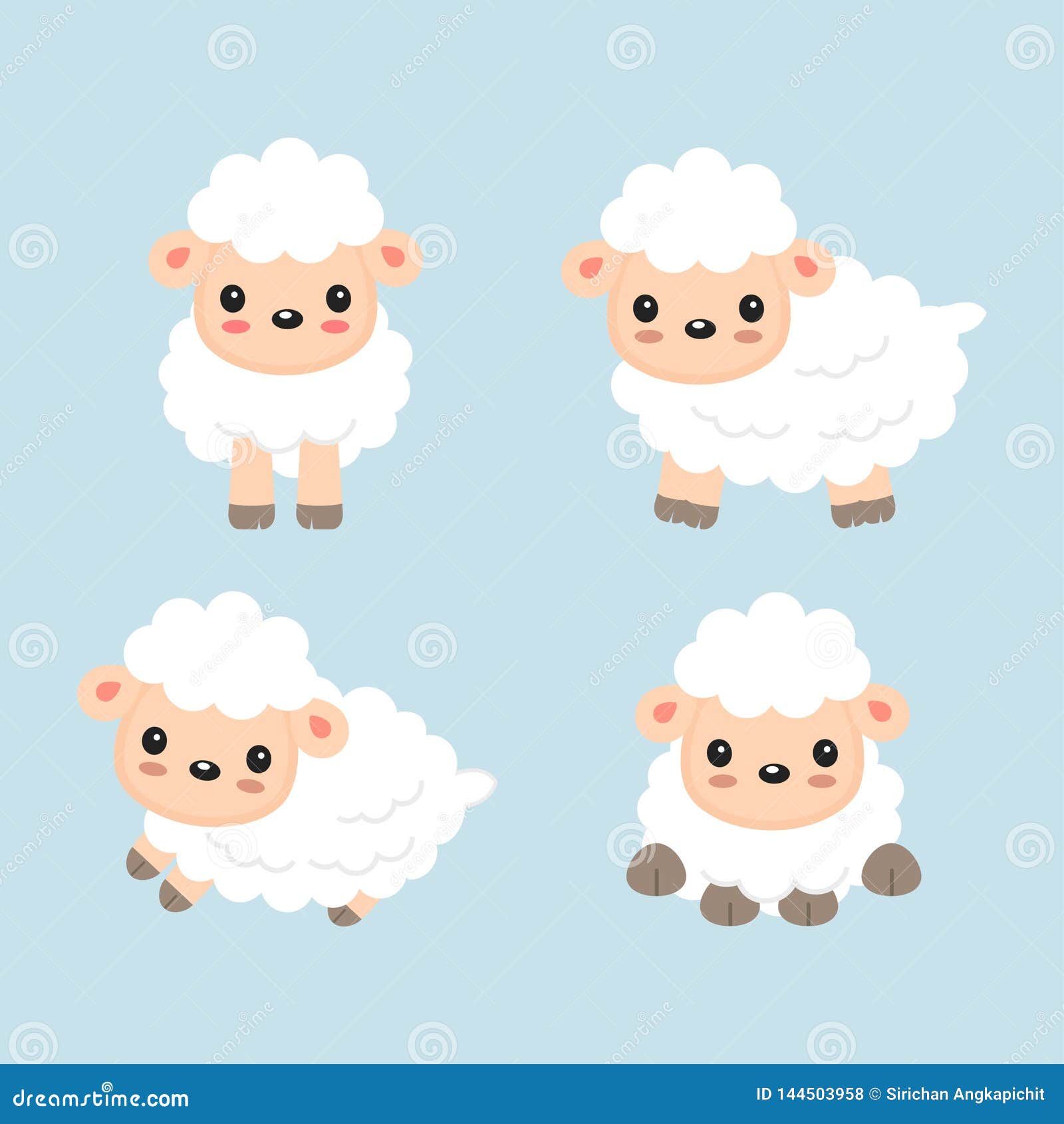 cute sheep cartoon