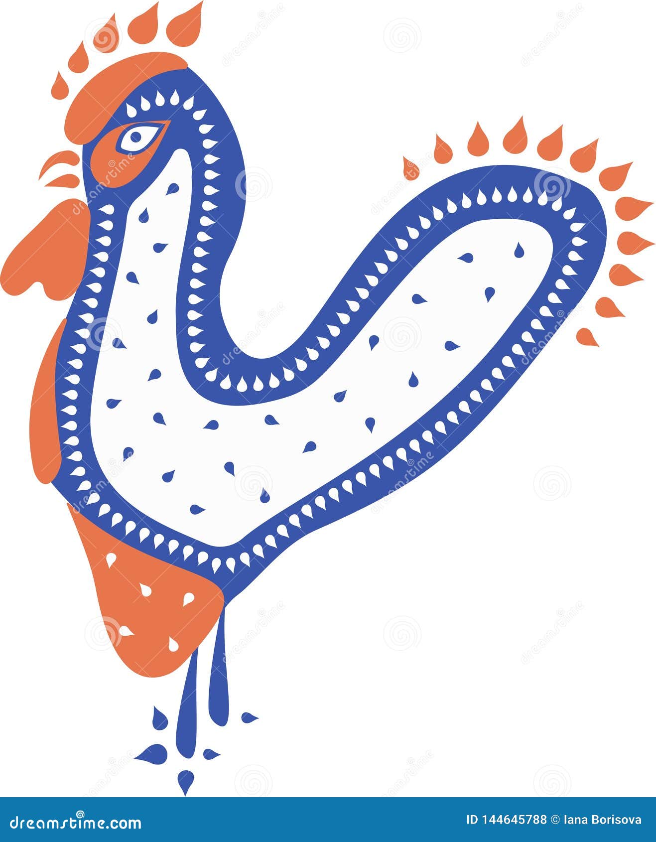 Abstract Rooster Line Art Symbol Graphic Vector Illustration