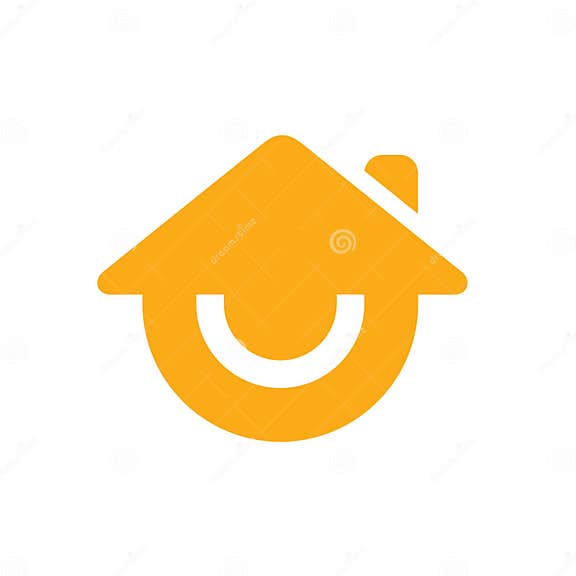 Smile House or Smiling Home Logo, Vector Icon Design Stock Vector
