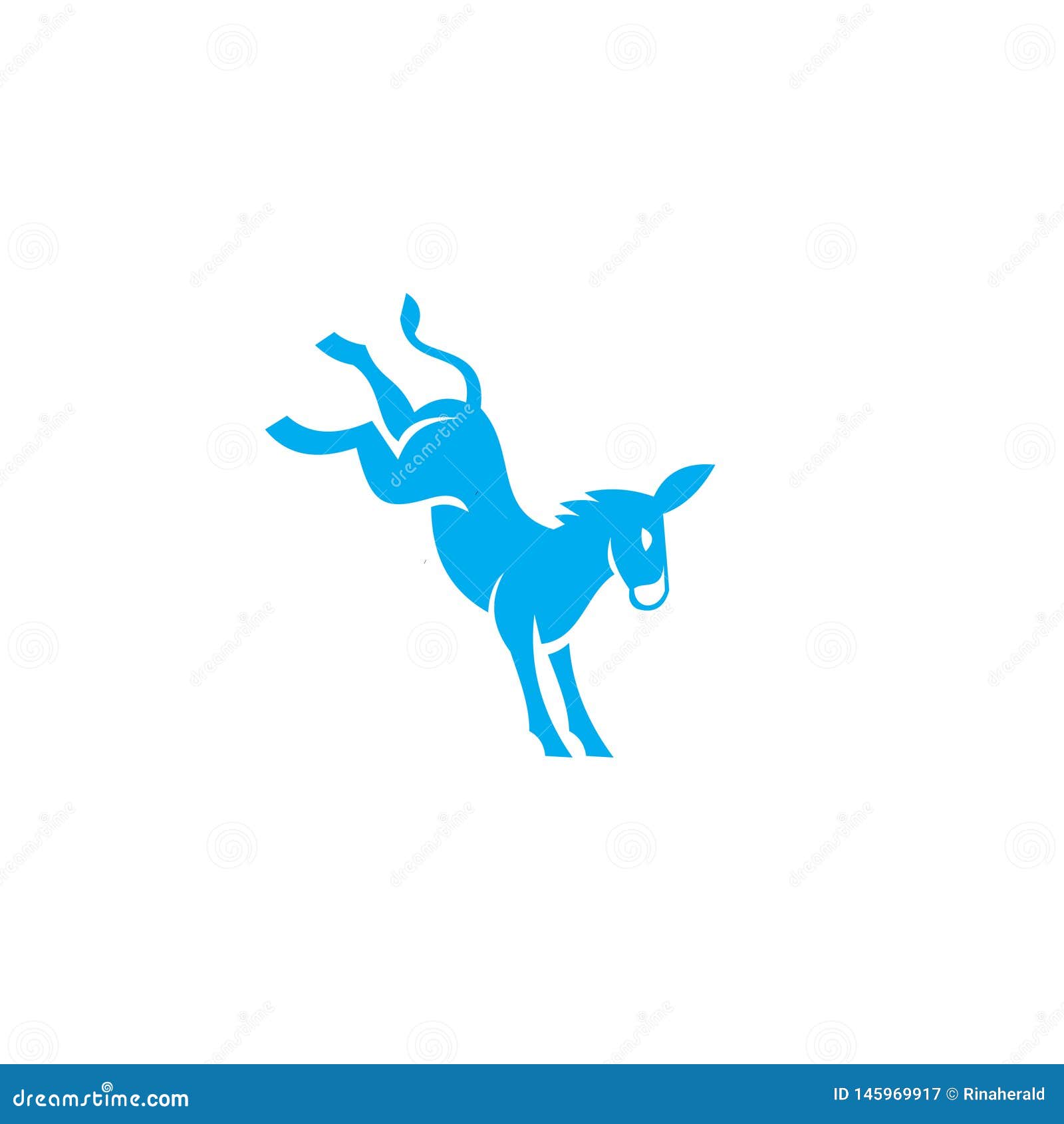 Donkey Logo Icon Design Illustration Template Stock Illustration