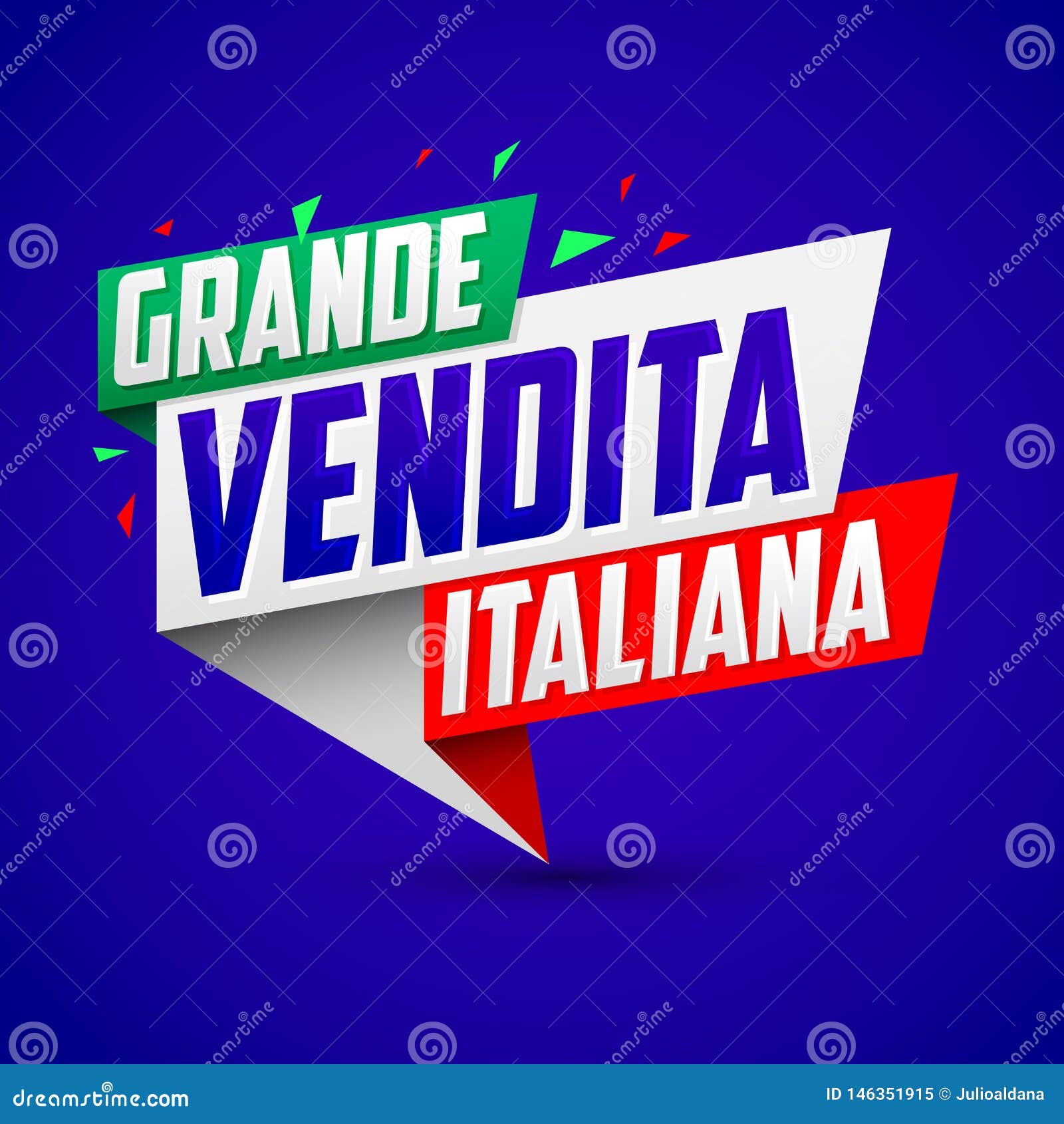 grande vendita italiana, italian big sale text