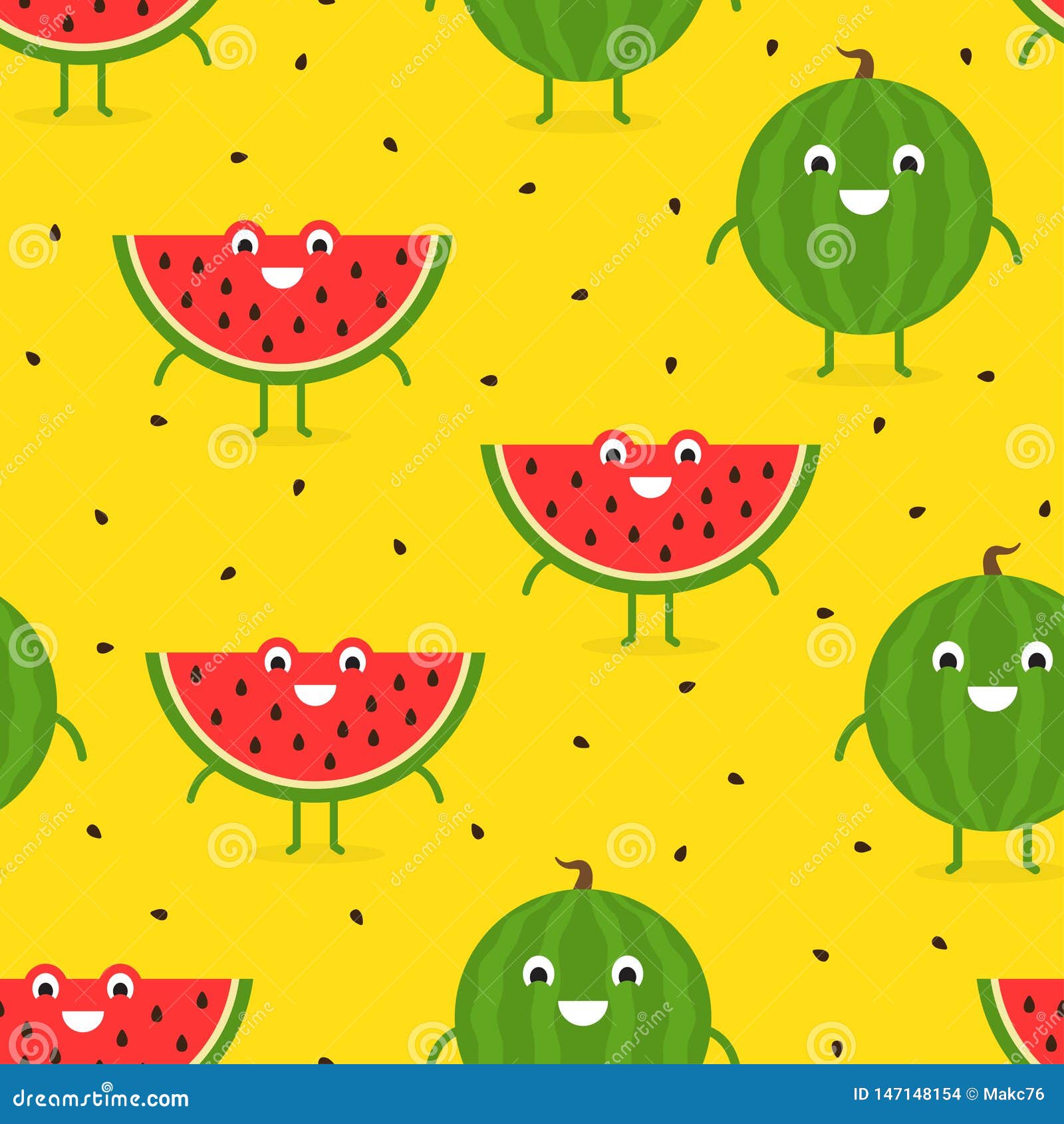 Happy Watermelon Cartoon 80972963