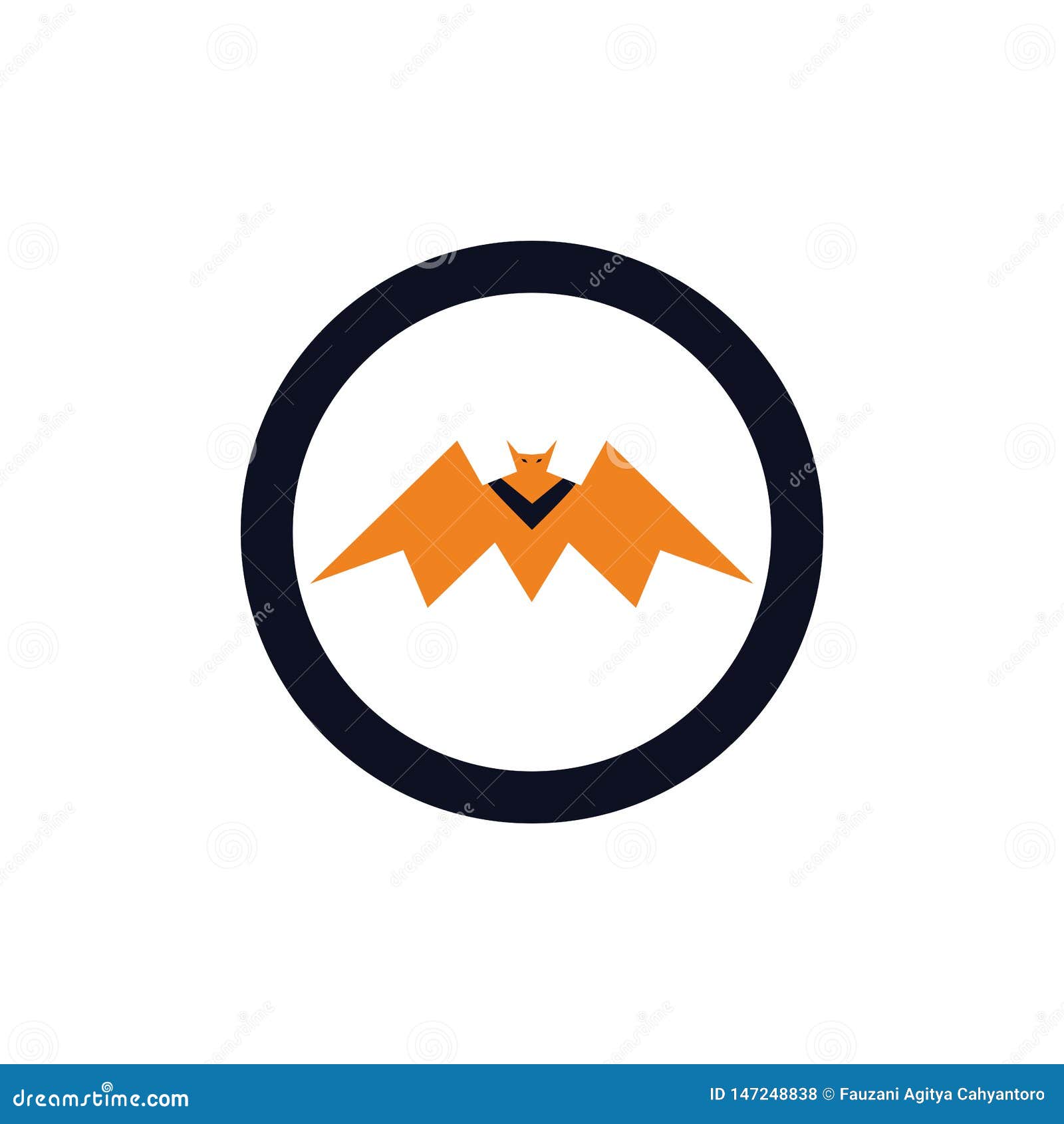 Yellow King Bat Icon and Logo Concept Stock Illustration Illustration
