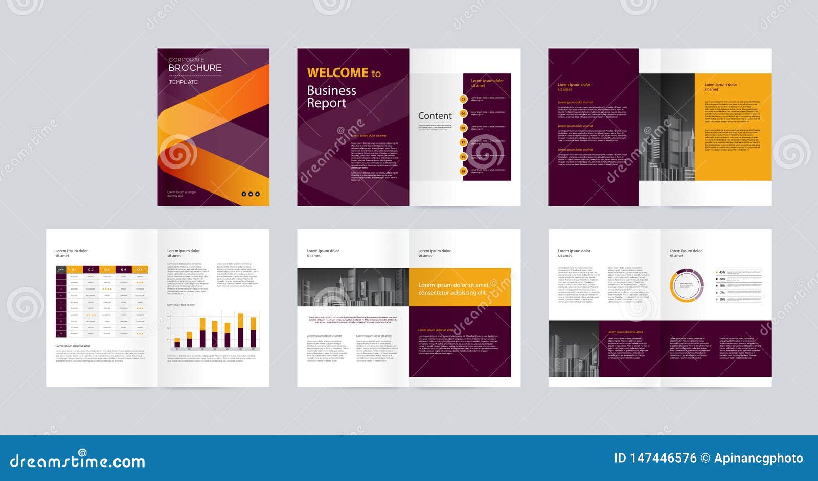 Template Layout Design with Cover Page for Company Profile ,annual Inside Ir Report Template