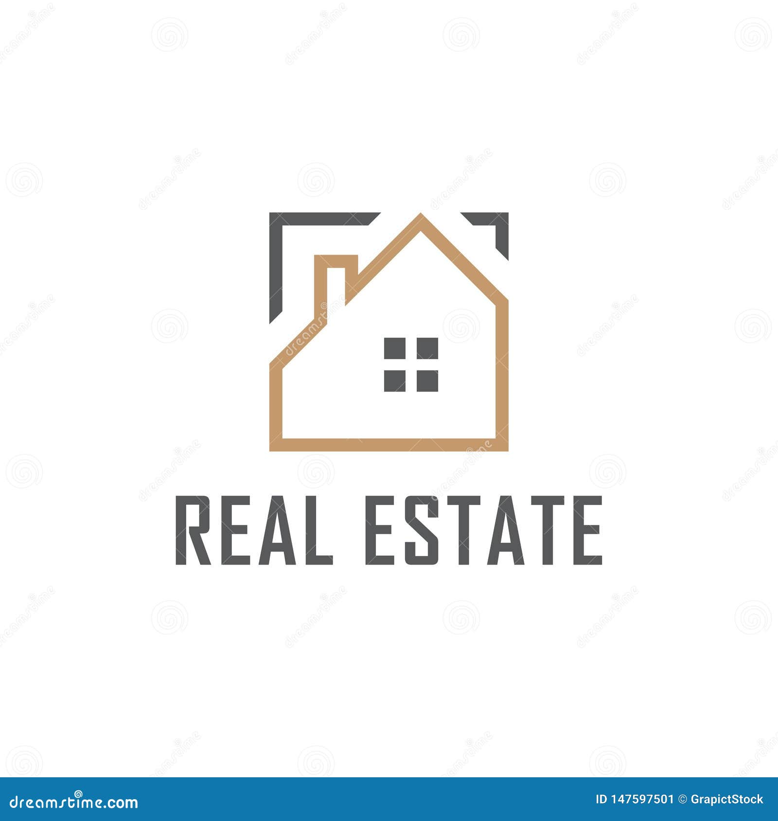 Real Estate Logo Design for Realtor, Developer or Contractor Stock
