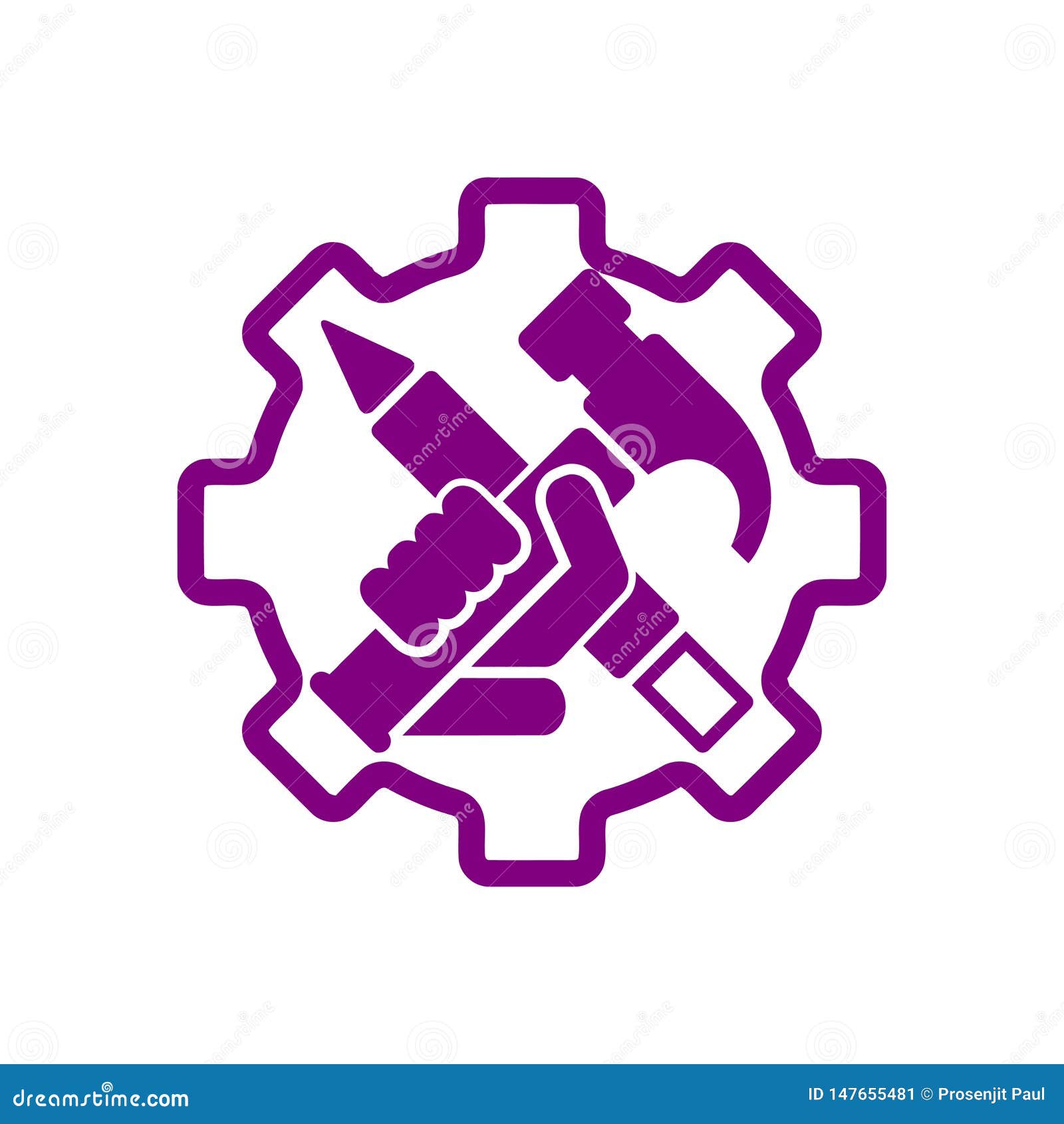 hammer, wrench, gear, construction, work tool