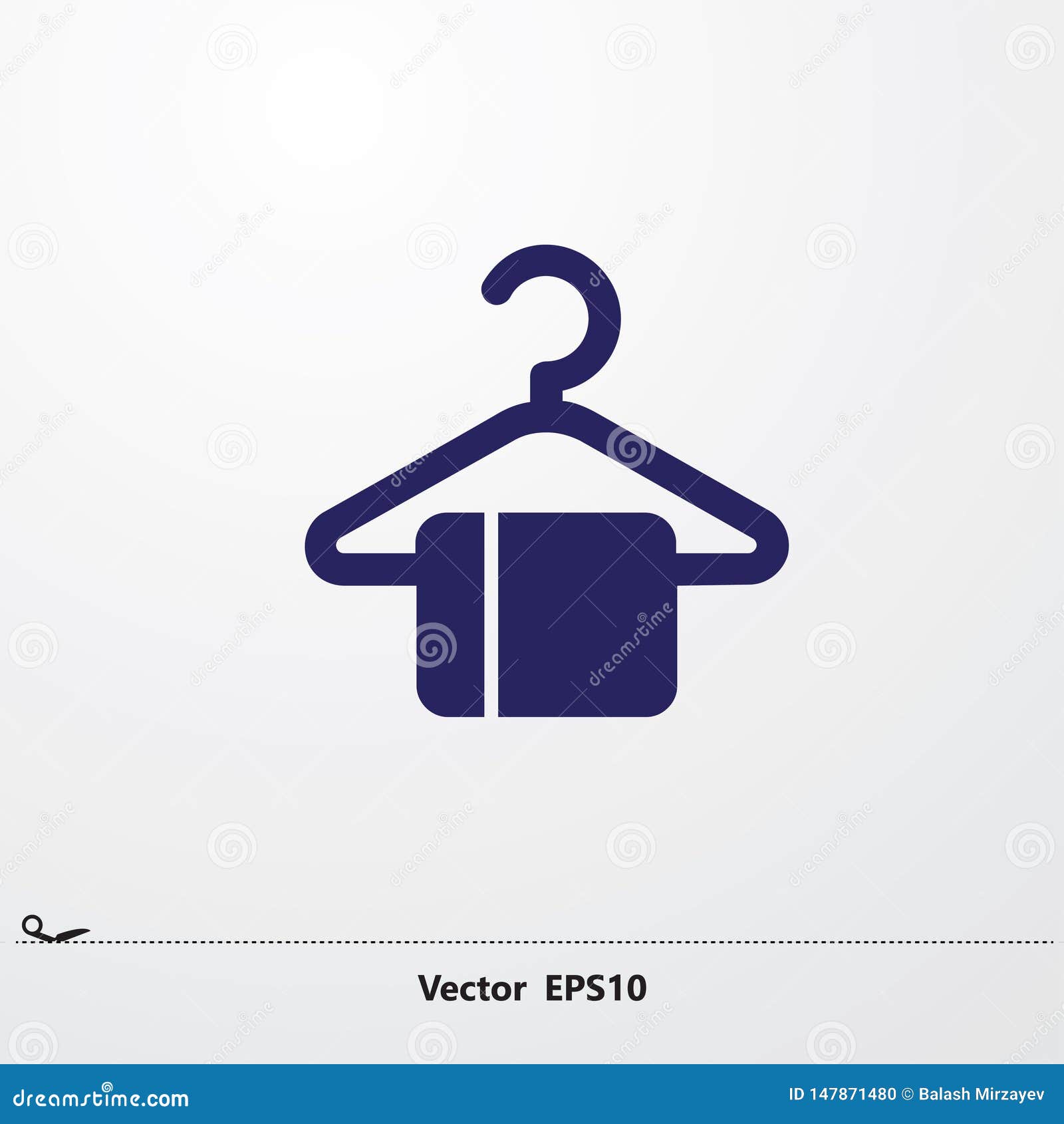 Blue Laundry Hanger Icon Vector Eps10... Stock Vector Illustration of