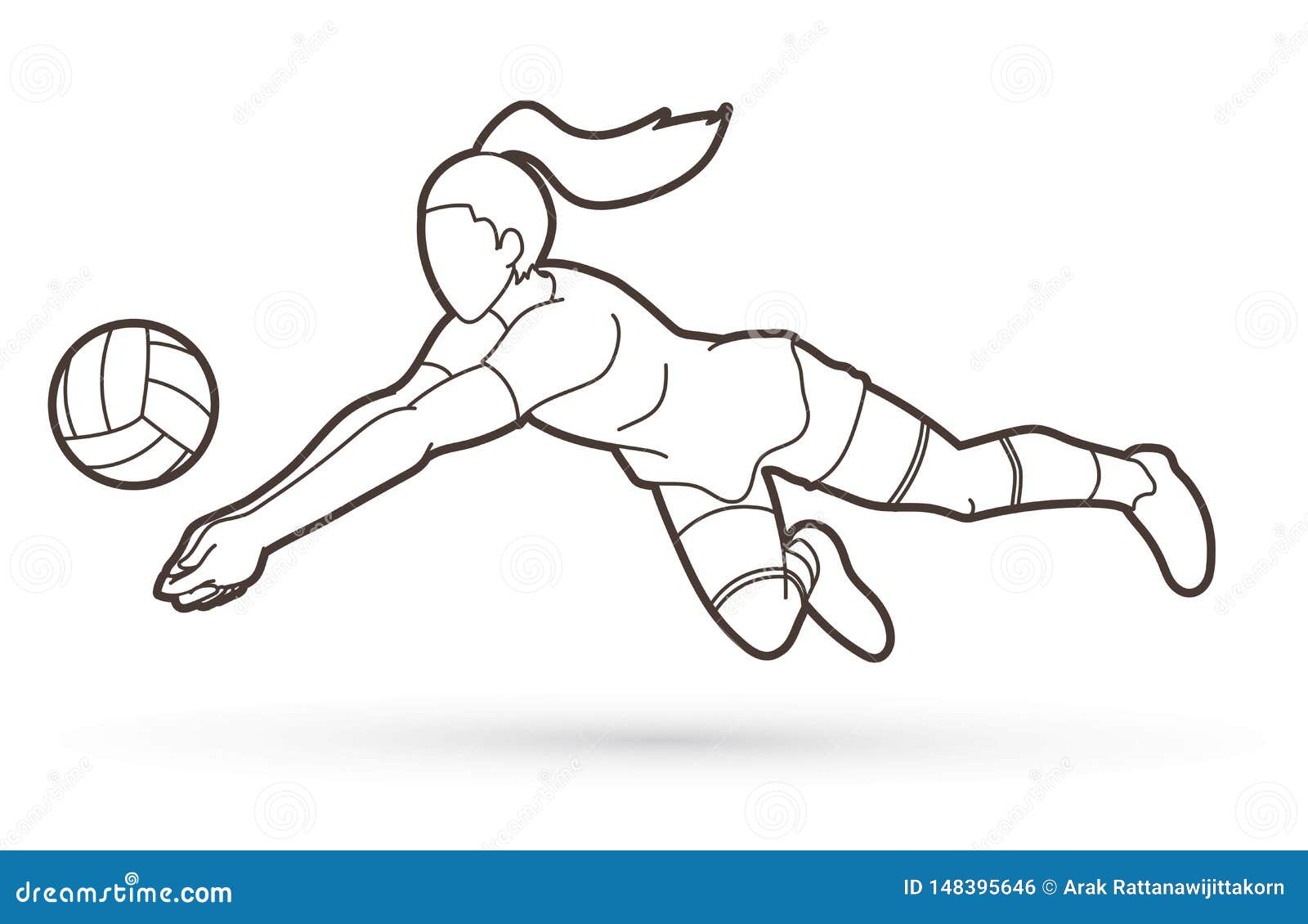 Картинки для срисовки движущийся волейболист