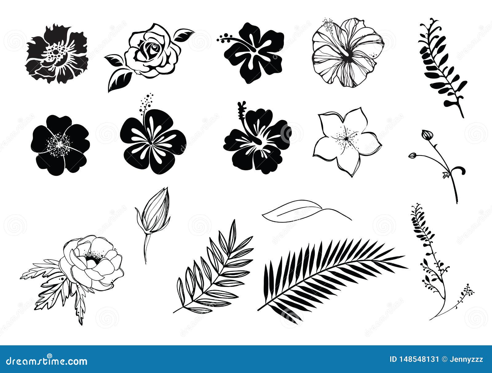 Plumeria Black White Stock Illustrations 2,747 Plumeria Black White