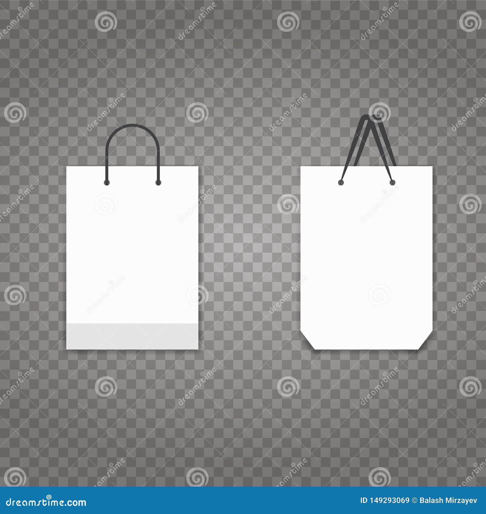 Download Realistic Shopping Bag Mockup In Different Sizes Stock Vector Illustration Of Ecological Recycled 149293069 Yellowimages Mockups