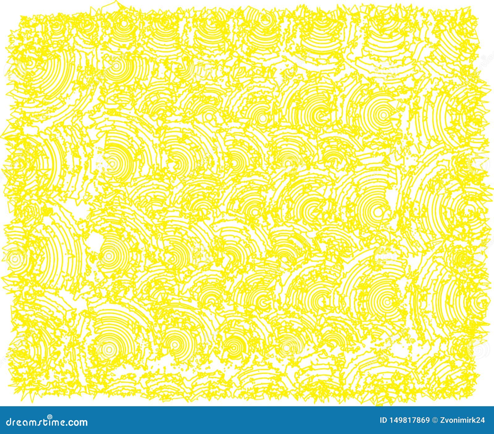 Yellow Outlines, on White Background Stock Vector Illustration of