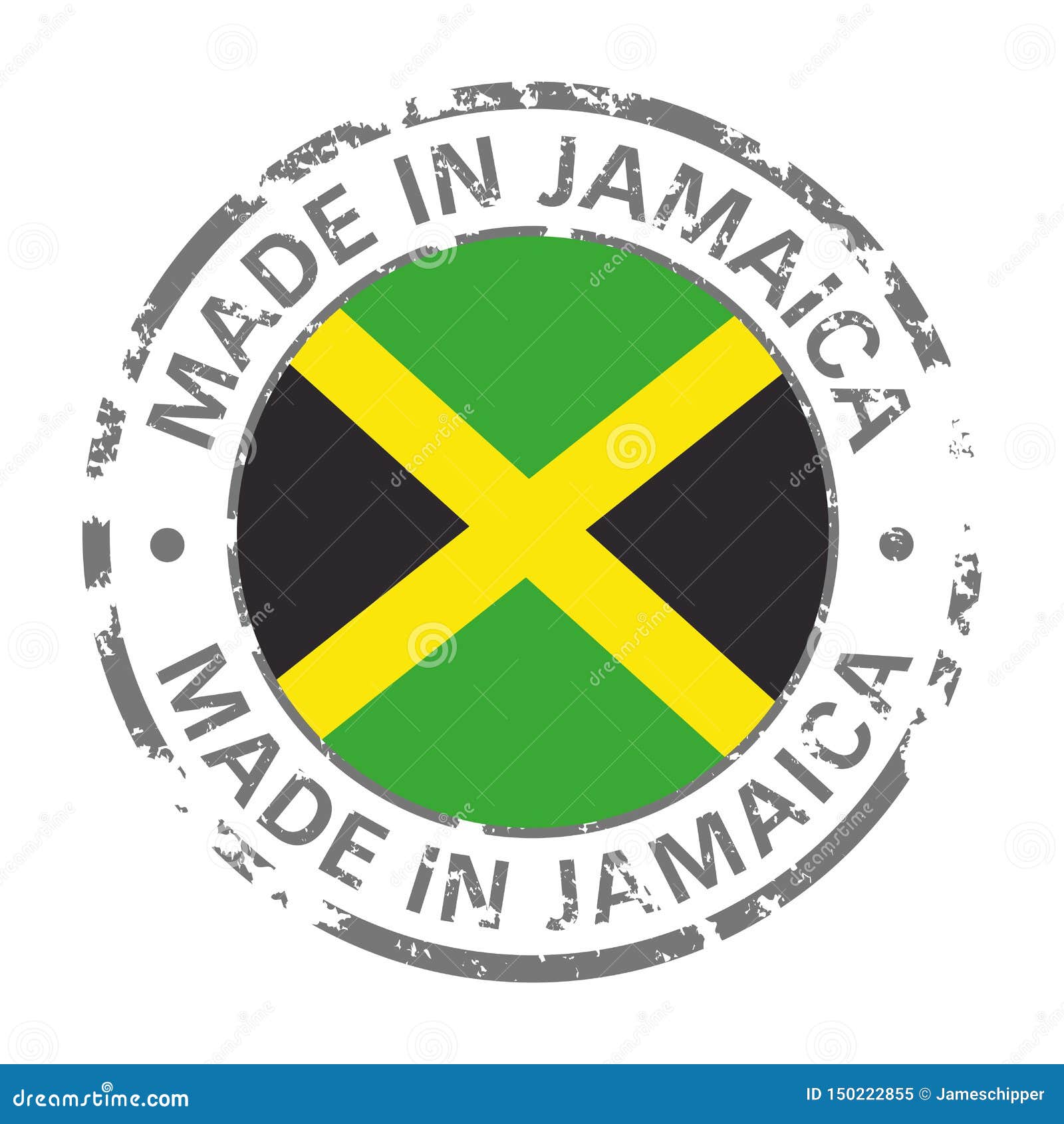 Made in Jamaica Flag Grunge Icon Stock Vector Illustration of product