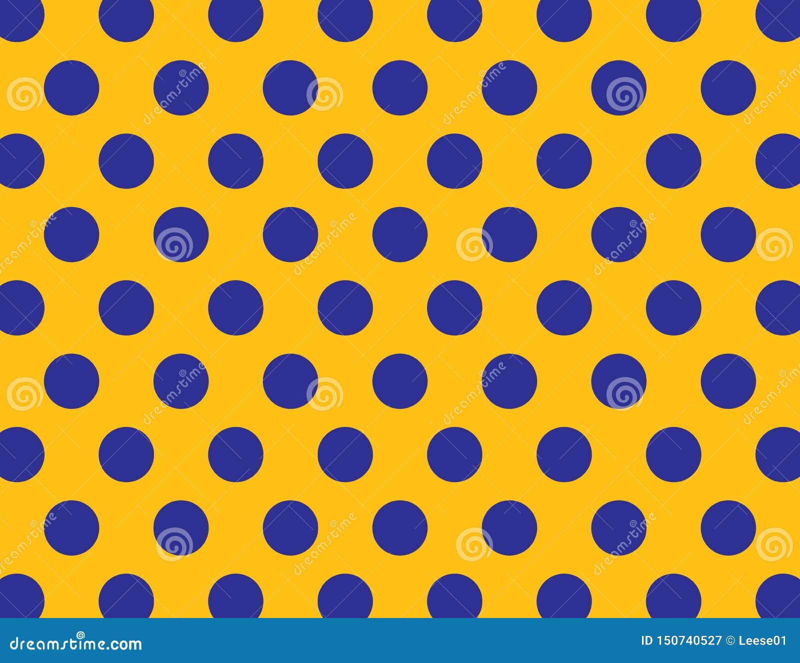 Blue and Yellow Polka Dot Background Stock Vector Illustration of