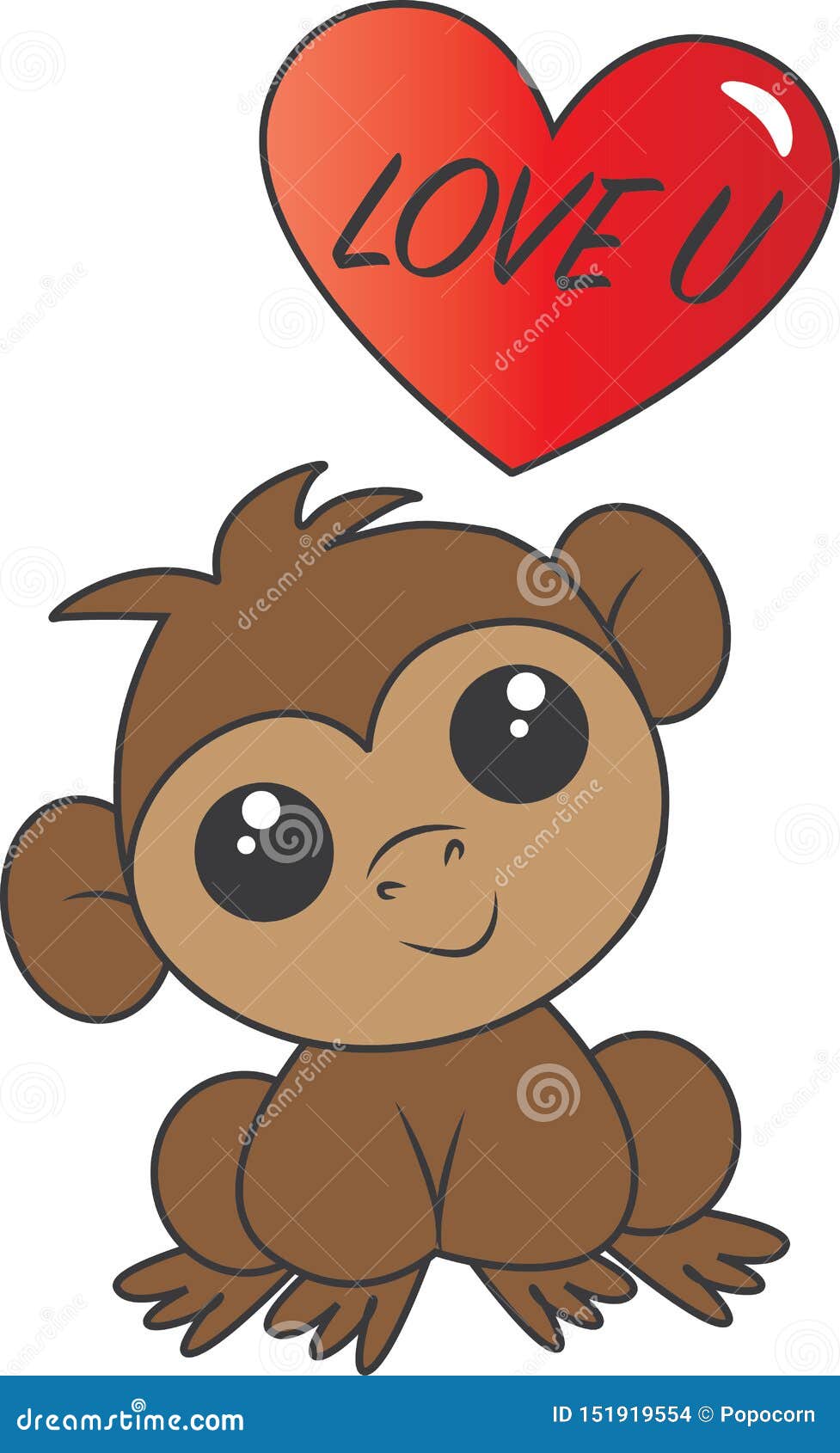 Love You a Cute Little Adorable Monkey Stock Illustration - Illustration of cartoons, love: 151919554 Love You a Cute Little Adorable Monkey Stock Illustration - Illustration of cartoons, love: 151919554