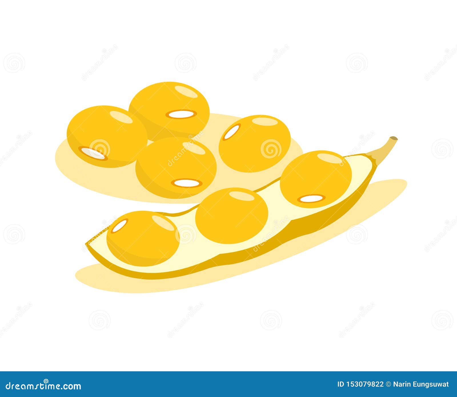 Soybean Pods, Edamame Beans Cartoon Vector 211579013