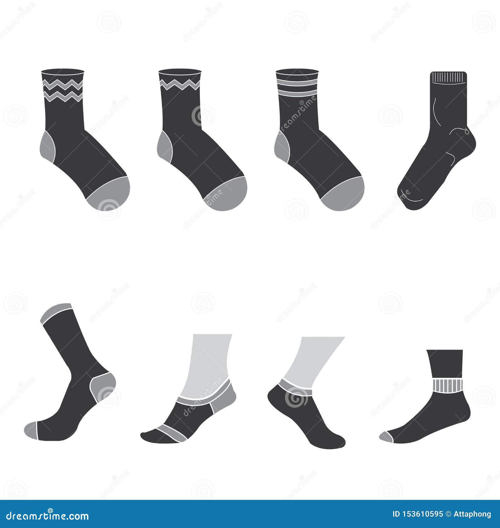 Sock Clipart Sock Drawing Sock Icon Symbol Isolated on White Background