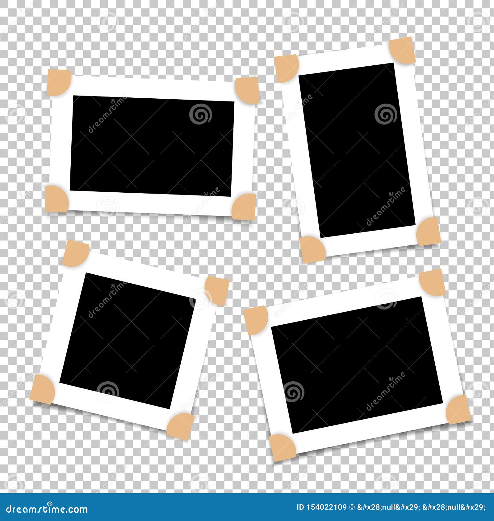 Blank polaroid photo frame for scrapbook design Vector Image