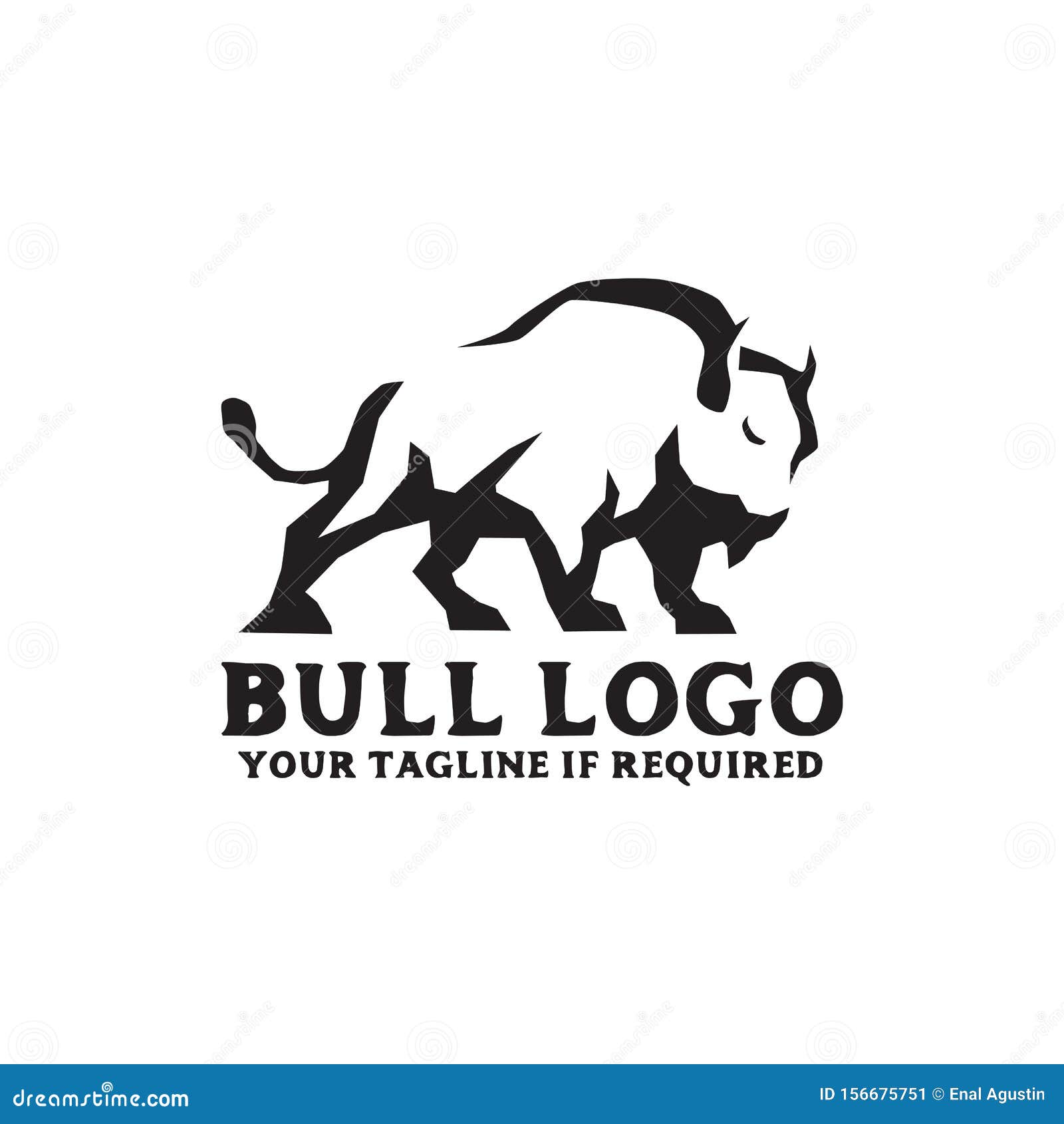 Bull el toro logo head Royalty Free Vector Image