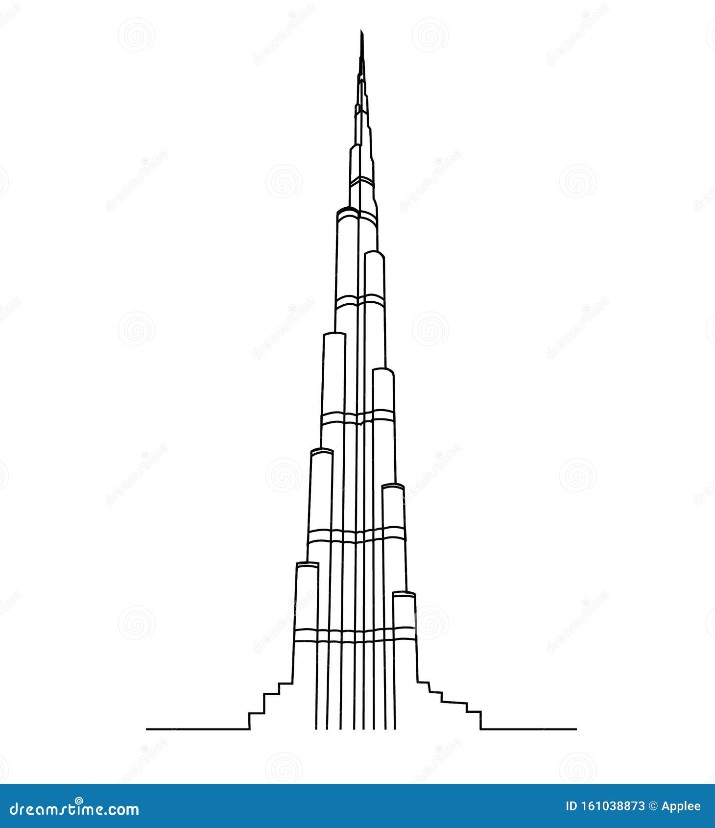 World`s Tallest Building Burj Khalifa Outlined Drawing | Free Nude Porn